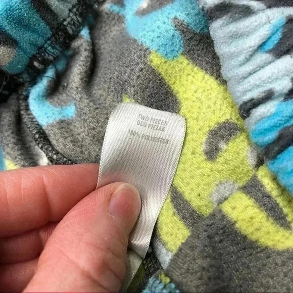 Carter’s Monster Pajama Pants Fleece Blue/Yellow/Grey Size  3T - Picture 8 of 16